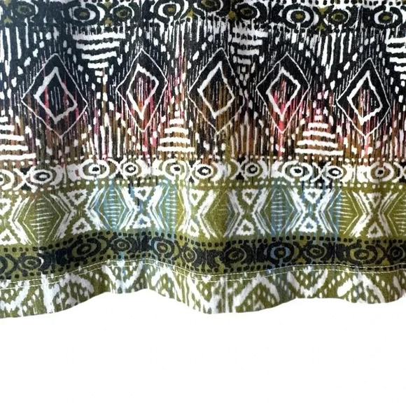 ORVIS NWOT AZTEC PRINT CREW NECK COTTON TEE LONG SLEEVE | SIZE: MEDIUM - Picture 4 of 7